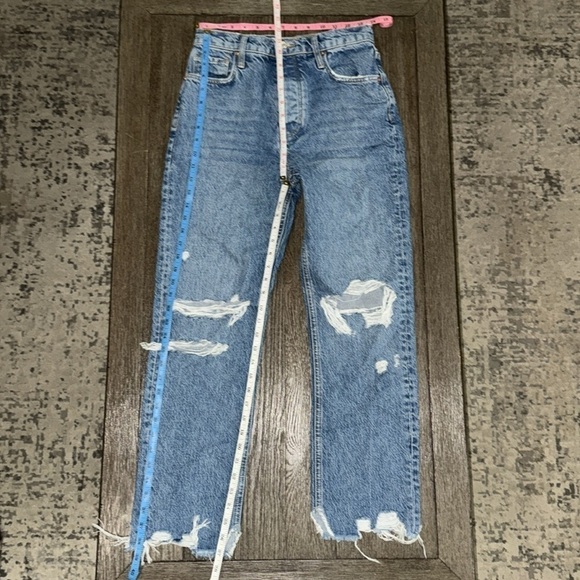 We The Free Tapered Baggy High Rise Boyfriend Jeans Mid Century Blue - Picture 7 of 9
